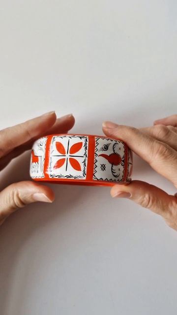 Браслет с Мезенскской росписью. смотреть онлайн