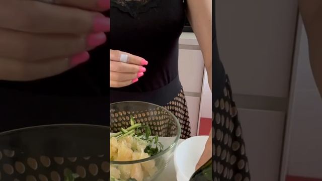 ЛЕГКИЙ САЛАТ с креветками и помело🦐🌱 shrimps pomelo salat🥒#ппрецепты #летнийсалат