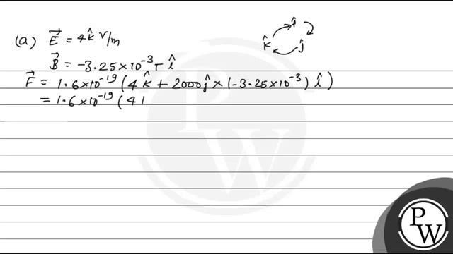 A proton travels through uniform magnetic and electric fields. The magnetic field is \( \vec{B}=... смотреть онлайн