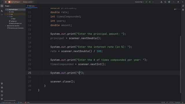 Lets code a Java COMPOUND INTEREST calculator _11