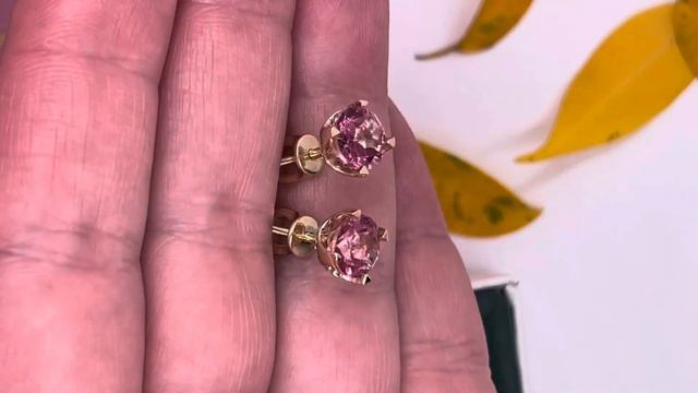 Золотые пусеты с Мистик Топазом