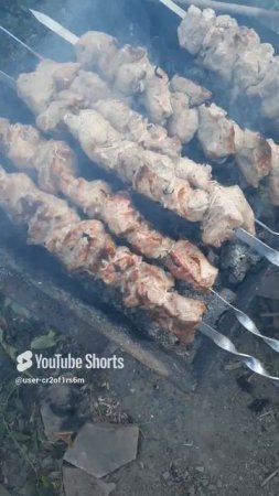 УЖИН В ДЕРЕВНЕ!!ШАШЛЫК ИЗ ПОСТНОЙ СВИНИНКИ!!Shorts