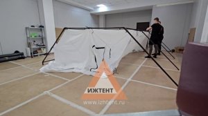 Сборка палатки М10У https://izhtent.ru/catalog/armeyskie-palatki