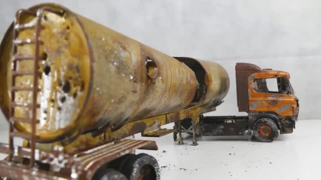 Полная реставрация тягача SCANIA R470 с прицепом!!! смотреть онлайн