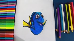 Как нарисовать рыбку Дори из мультфильма (В поисках Дори)