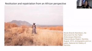 DD Nanuses | Yale Art Gallery: Restitution,Repatriation and Reparations from an African Perspective