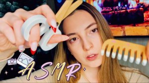 ASMR Wooden Haircut and Make up Wooden Cosmetics 🎀 ✨ Макияж деревянной косметикой АСМР