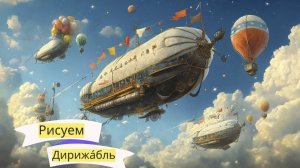 Маленькие художники: Рисуем дирижабль - Детский образовательный мультфильм