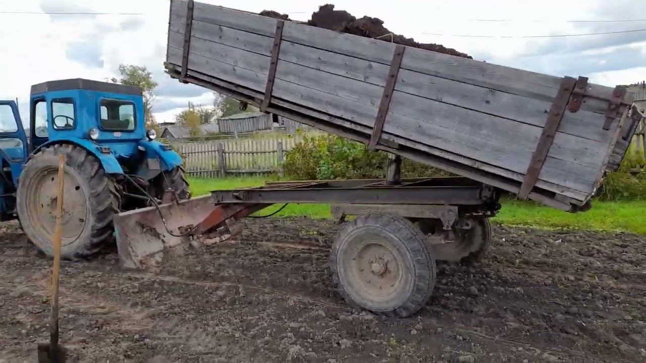 Одноосный самосвальный прицеп из 2птс4. Испытание.