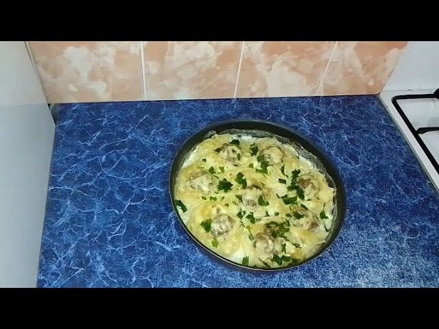 Макароны "гнезда"с фаршем в духовке смотреть онлайн