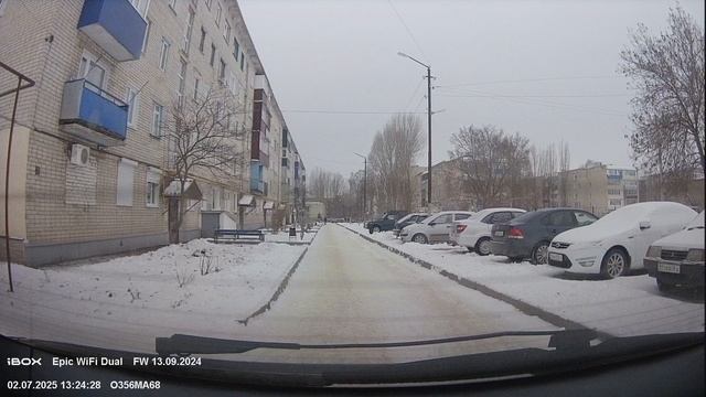 Пример видео с камеры заднего вида видеорегистратора iBOX Epic WiFi Dual через тонировку 5%