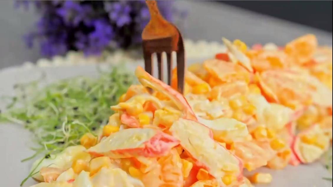 Самые Вкусные Салаты из 3 Ингредиентов Крабовый Салат и Салат с Крабовыми Палочками!