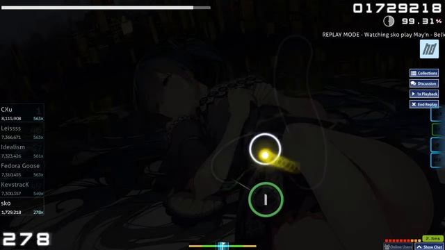 [osu! HD #9 393PP] May'n - Belief [Ex] смотреть онлайн