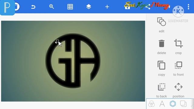 G A logo design in Pixellab//G A logo//Pixellab tutorial//mobile editing logo
