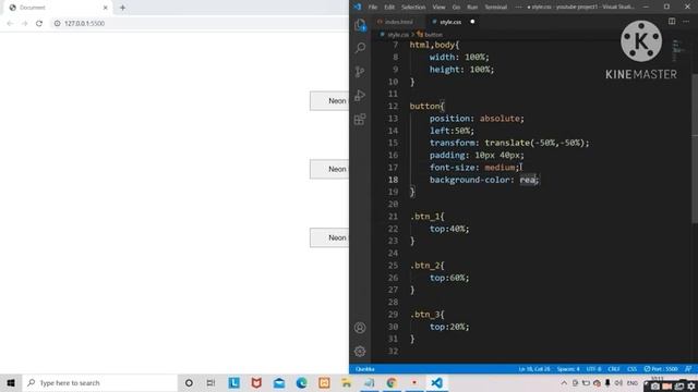 HTML CSS Neon Button