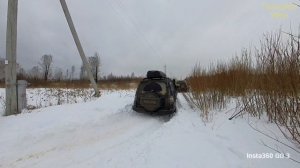 Как едет Митсубиши Паджеро 4 3,2D AT по плотному мокрому снегу