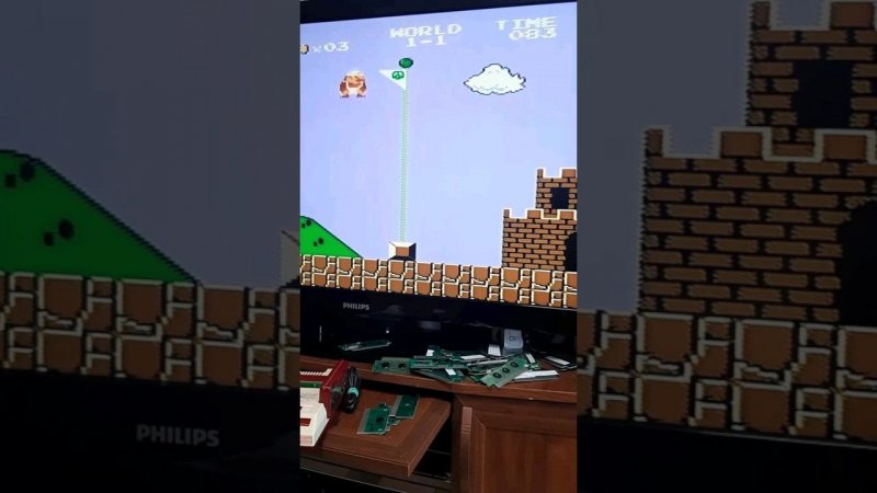 Mario летающий и неуязвимый с картриджа с чайками #shotrs #mario #денди #retro #8bit #ретро #dendy