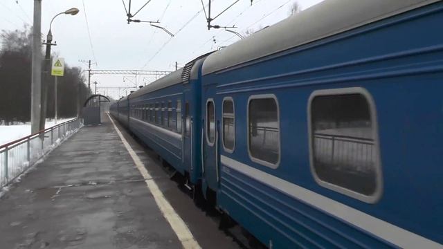 Электровоз ЧС7-030 с поездом № 076 Гомель - Москва смотреть онлайн