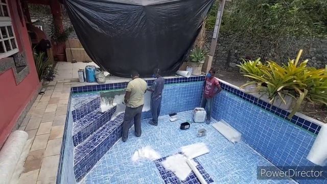 Piscina de azulejos Revestida p Equipe MM Piscinas RJ manta de Fibra de vidro na ilha de Guaratiba смотреть онлайн