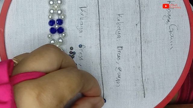 Beads Hand embroidery basic stitches tutorial for beginners || Beads embroidery design || Beads wor