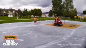 Lawn Mower Slip N Slide!!!