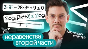 КАК НАЧАТЬ РЕШАТЬ НЕРАВЕНСТВА ВО ВТОРОЙ ЧАСТИ НА ЕГЭ ПО МАТЕМАТИКЕ