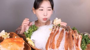 역대급이 돌아왔다🦀 홑게(홋게) 대게회 몸통찜 내장 가득 먹방🧡 Raw Soft snow crab [eating show] mukbang korean food