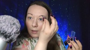 Асмр МАКИЯЖ💄Тестирую новую палетку теней с охлаждающим эффектом с Яндекс Маркета | ASMR makeup