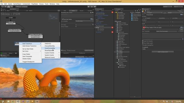 Rift Harrier - Unity Speed Session: Using Playmaker To Switch Environments смотреть онлайн