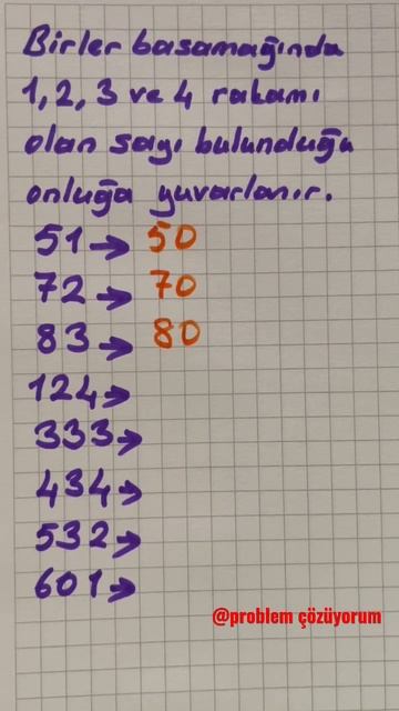 3.SINIF DOĞAL SAYILARI EN YAKIN ONLUĞA YUVARLAMA #3sınıfmatematik смотреть онлайн
