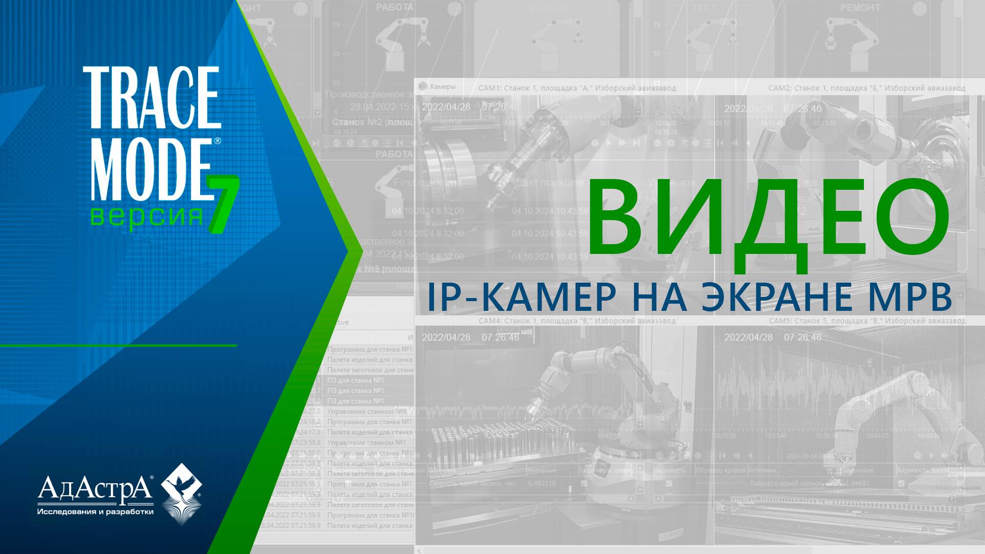 ВИДЕОПОТОК IP-КАМЕР В МРВ SCADA TRACE MODE 7