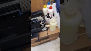 Пример, обзор принтера epson l18050, переделанного в DTF станок