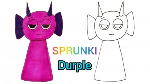 Рисуем спрунки Durple/  рисунки для срисовки