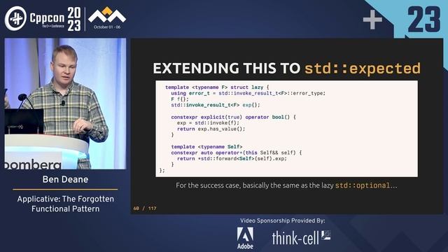 Applicative: The Forgotten C++ Functional Pattern - Ben Deane - CppCon 2023