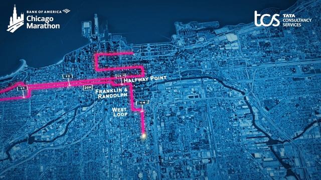Bank of America Chicago Marathon Animated Course Overview смотреть онлайн