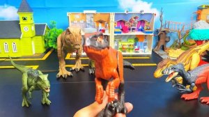 mattel's dinosaur model ; Dilophosaurus, Indominus Rex, Triceratops, Pyroraptor,