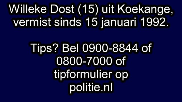 Vermist; Willeke Dost Koekange Missing Child 😭 Beloning 20.000 euro weet u iets ? смотреть онлайн