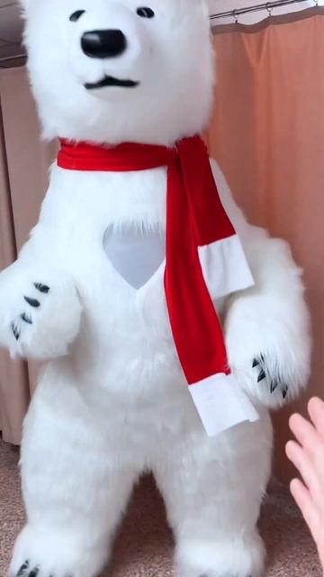 Костюм белого мишки 2.5 метра ! Ростовый белый мишка смотреть онлайн