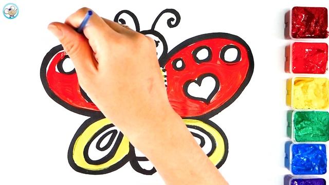 Glitter Dolphin Coloring pages and Drawing Learn Colors Painting for Kids | Coloring Videos