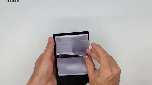 MBN-VIZ-Z-BK. Визитница (картхолдер) из натуральной кожи КРС с тиснением "Крокодил". Черная смотреть онлайн