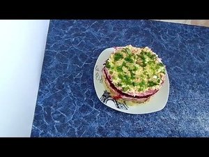 Салат из рыбной консервы"Иваси"