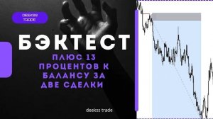 Бэктест ПЛЮС 13 ПРОЦЕНТОВ ЗА ДВЕ СДЕЛКИ! Лучшая стратегия торговли Smart Money IDM!#smartmoney
