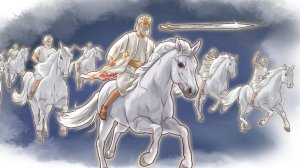 Всадник на белом коне против черного всадника. 31.01.25.