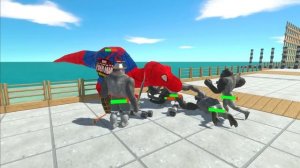 Mutant Primates Rescues Spiderman Godzilla, Spiderman Evolution and Fight  - ARBS