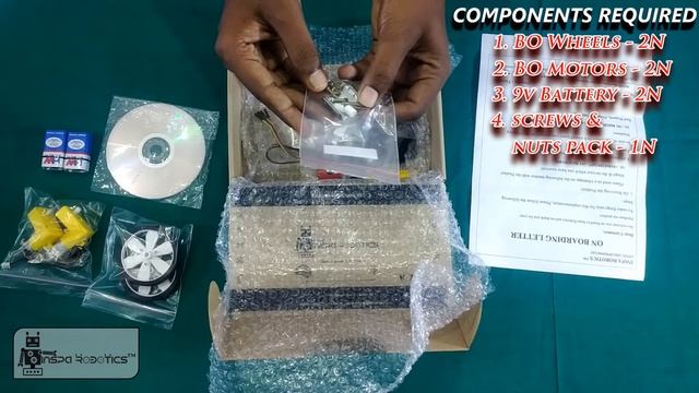 LINE FOLLOWER DIY KIT - INTELLIGENT BOT - UNBOXING || INSPA ROBOTICS