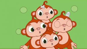 Five little Monkey Jumping on the bed, Baby nursery rhymes songs for children