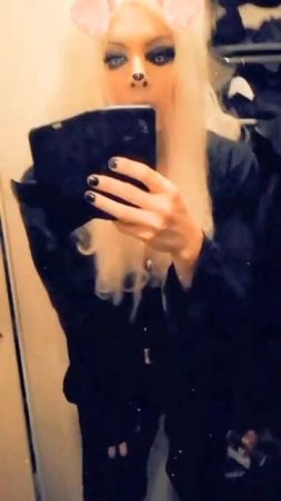 Blonde crossdresser talking with deepvoice