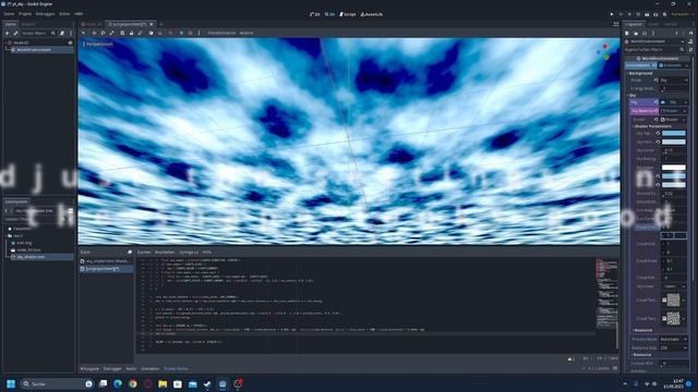Simple sky shader with clouds Godot 4 tutorial