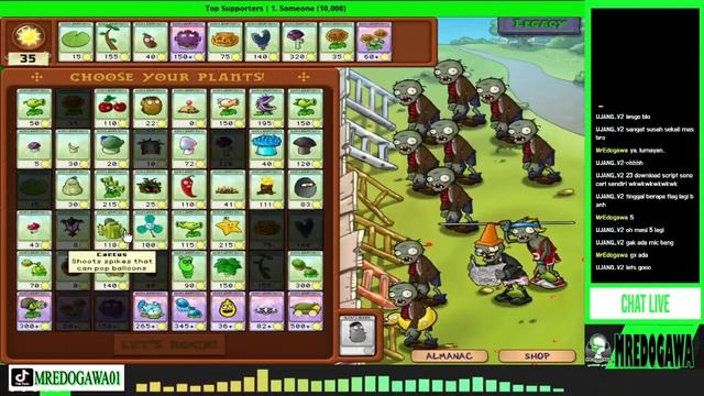 LIVE PVZ MOD LEGACY survival HARD #PART2 смотреть онлайн
