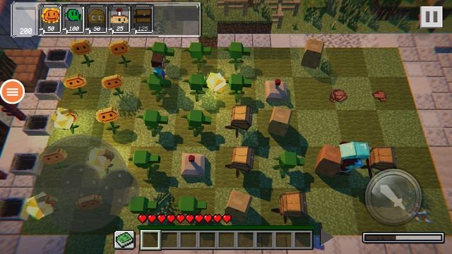 Minecraft Plants vs Zombies Растения против зомби